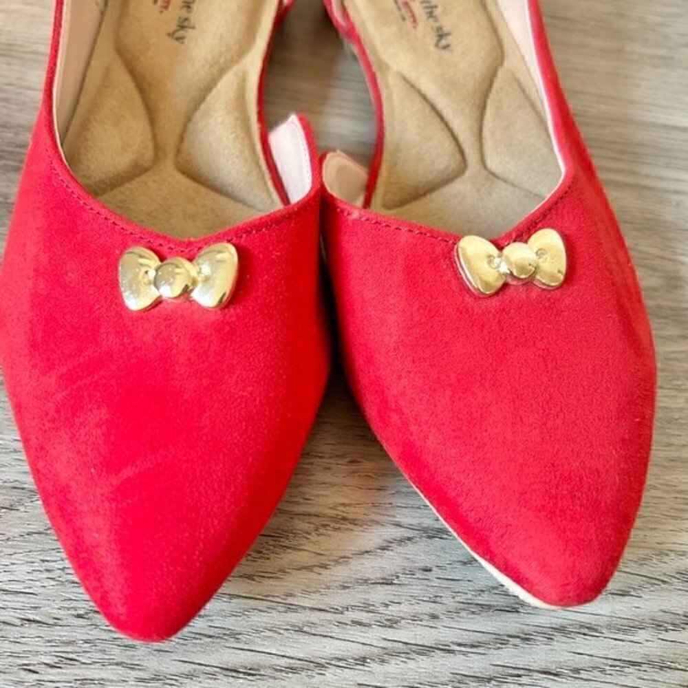 Loly in the Sky x Hello Kitty Red Suede Loafer Flats Size 5 NEW - Picture 8 of 10